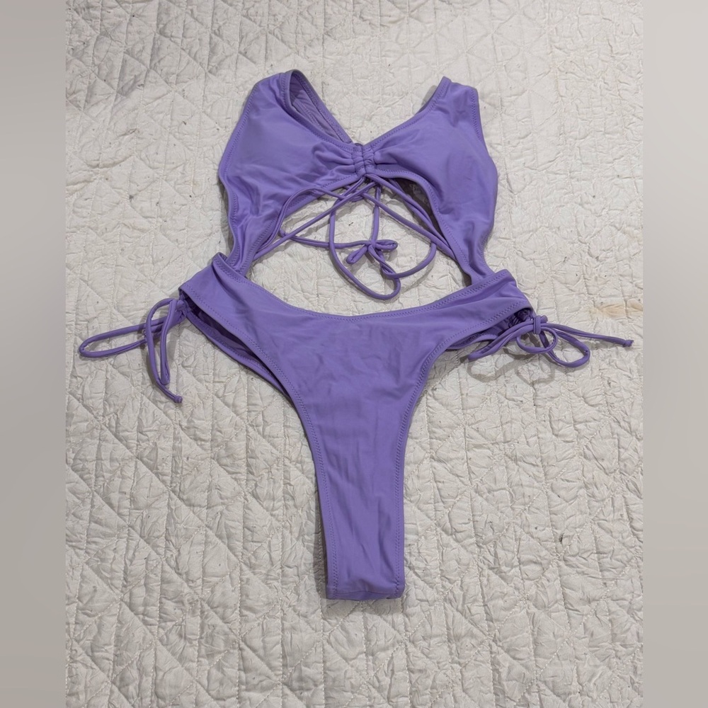 Mermaid Lilac Swimsuit with Cutout Design